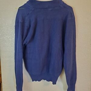 Eddie Bauer Blue Cotton Knit Pullover Sweater